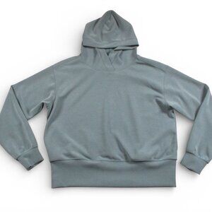 PrAna Cozy Up Poncho Sweatshirt Hoodie Women Small Teal Green Blue